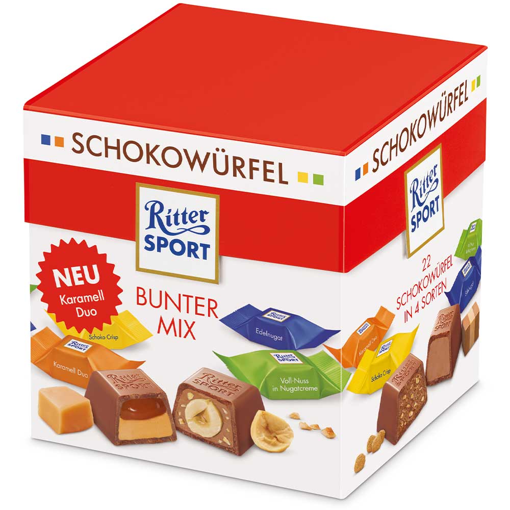Ritter Sport Schokowürfel Bunter Mix 22шт